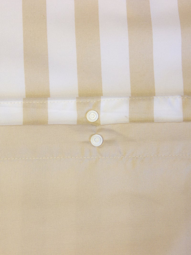 Beddengoedset 2-persoons (240 x 220 cm of 260 x 240 cm) - 1 dekbedovertrek + 2 kussenslopen Beige - Kiabi
