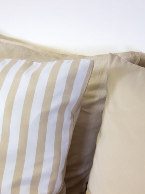 Beddengoedset 2-persoons (240 x 220 cm of 260 x 240 cm) - 1 dekbedovertrek + 2 kussenslopen - Kiabi