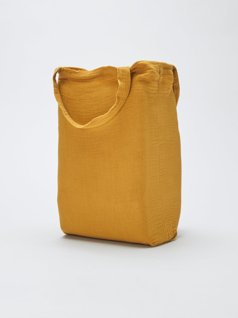 Beddengoedset 2-persoons (260 x 240 cm) van katoenen gaas - Kiabi Home GEEL - Kiabi