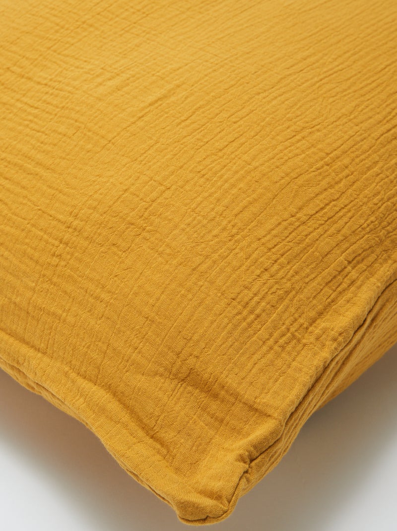 Beddengoedset 2-persoons (260 x 240 cm) van katoenen gaas - Kiabi Home GEEL - Kiabi