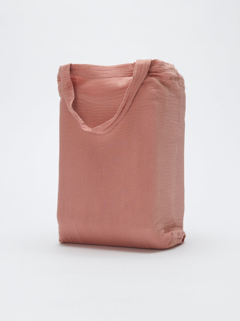 Beddengoedset 2-persoons (260 x 240 cm) van katoenen gaas - Kiabi Home ROSE - Kiabi