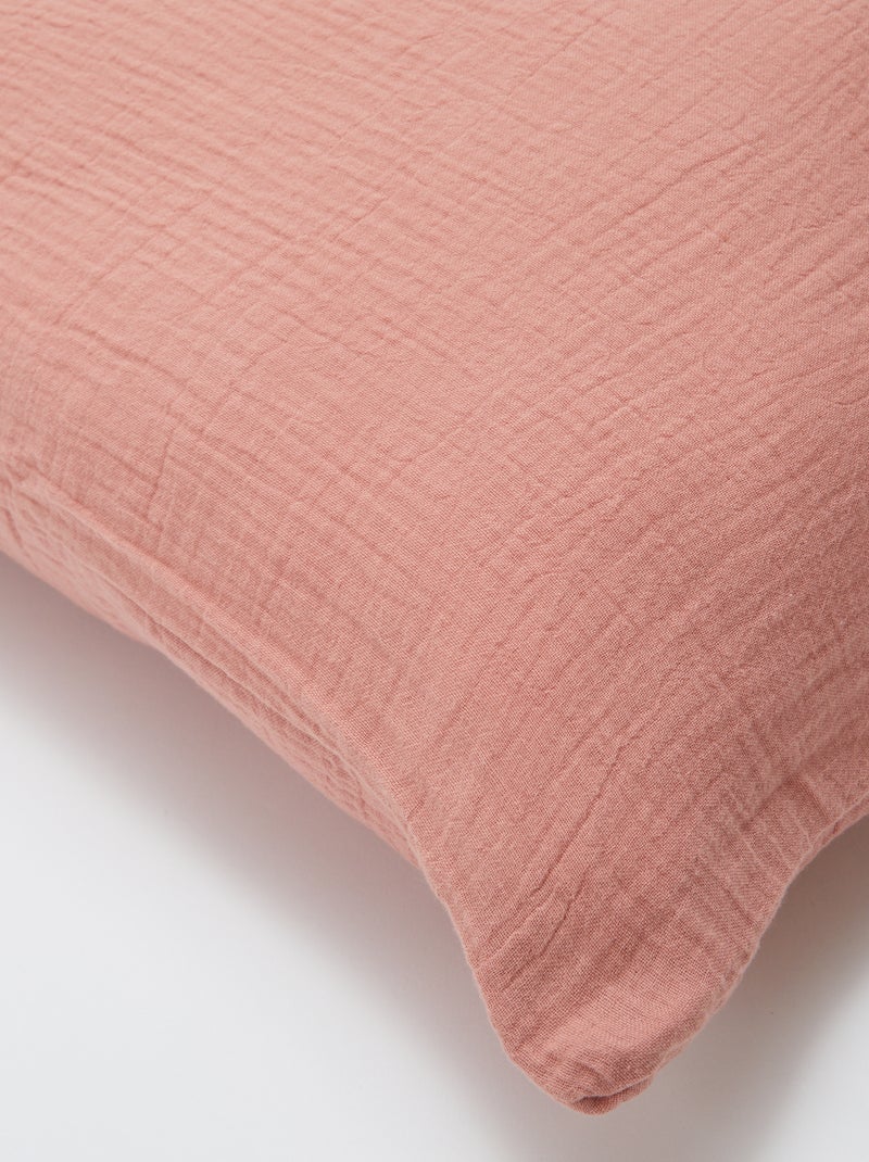 Beddengoedset 2-persoons (260 x 240 cm) van katoenen gaas - Kiabi Home ROSE - Kiabi