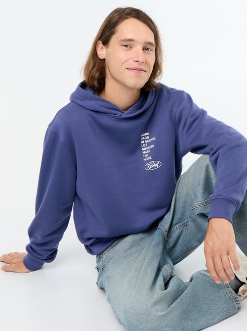 Bedrukt molton sweatshirt met capuchon - Kiabi