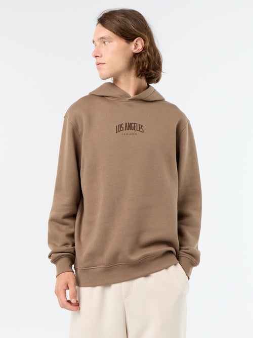 Bedrukt molton sweatshirt met capuchon - Kiabi