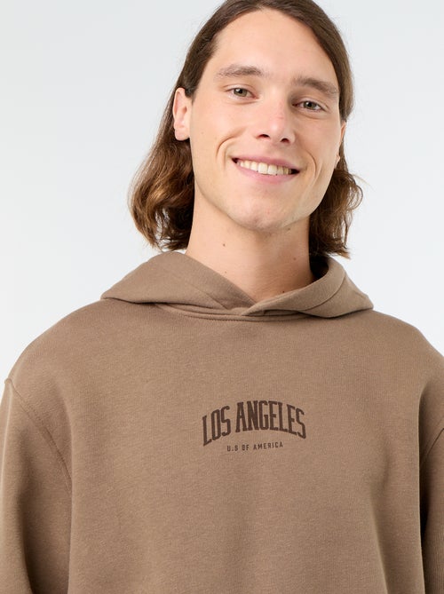 Bedrukt molton sweatshirt met capuchon - Kiabi