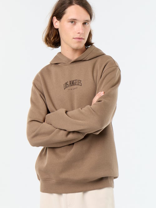Bedrukt molton sweatshirt met capuchon - Kiabi