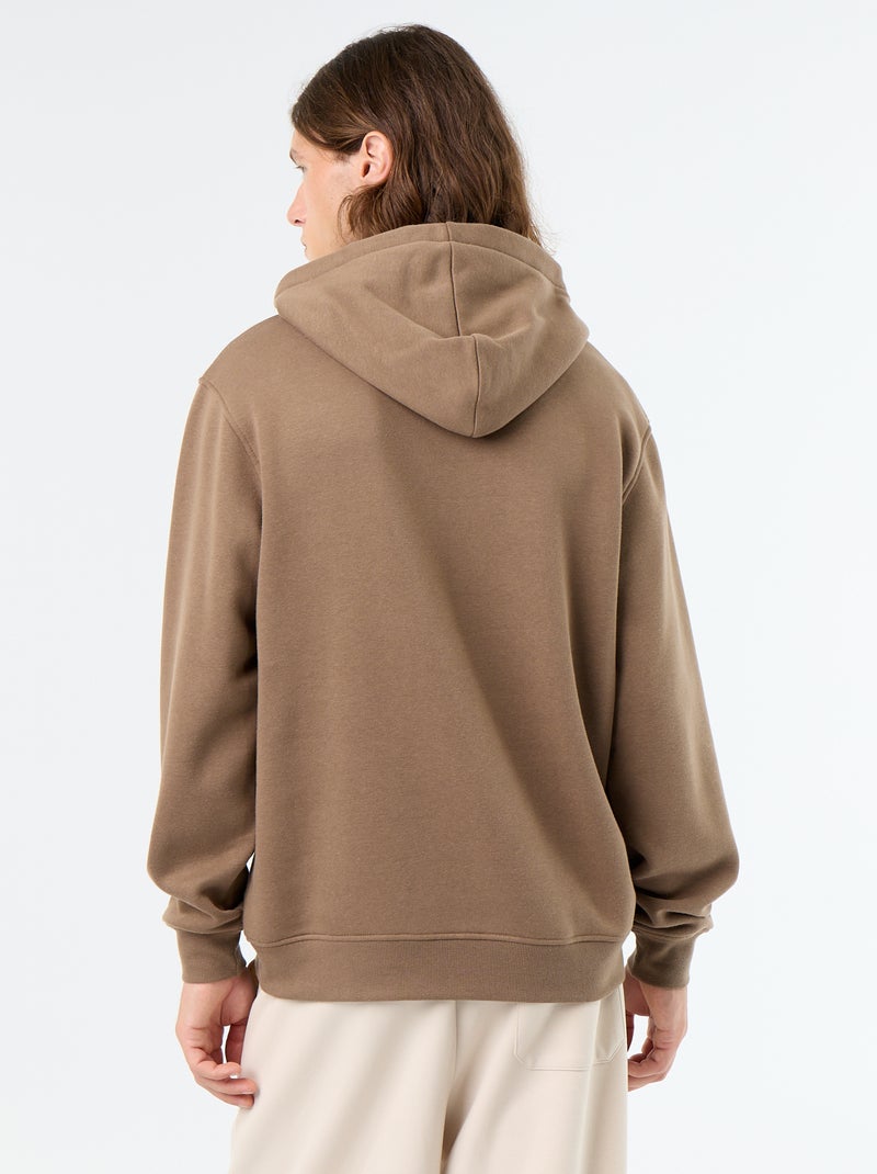 Bedrukt molton sweatshirt met capuchon Bruin - Kiabi