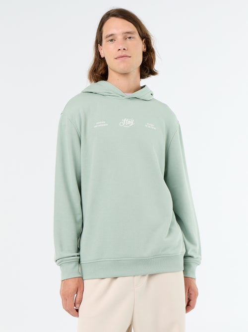 Bedrukt molton sweatshirt met capuchon - Kiabi