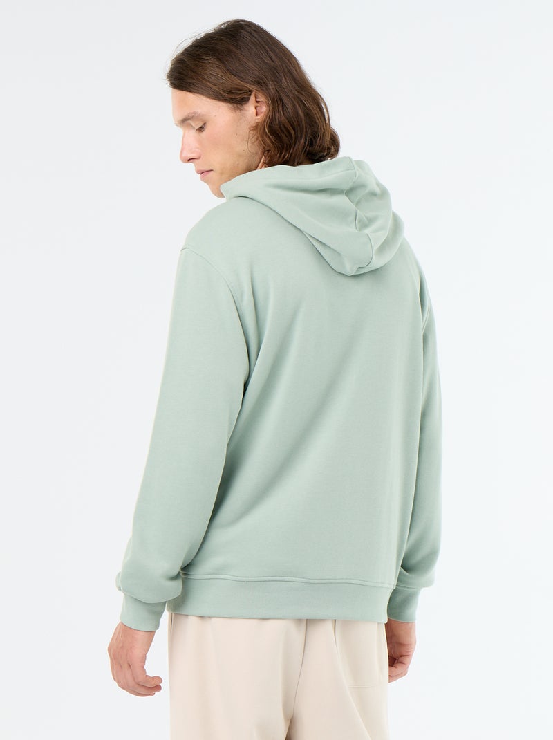 Bedrukt molton sweatshirt met capuchon Groen - Kiabi