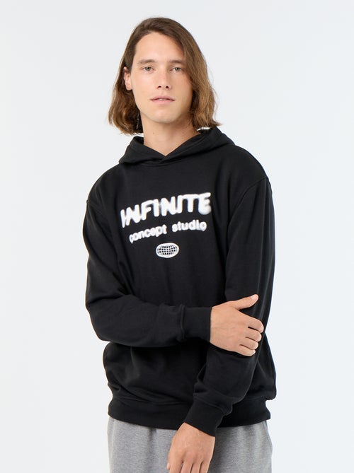 Bedrukt molton sweatshirt met capuchon - Kiabi