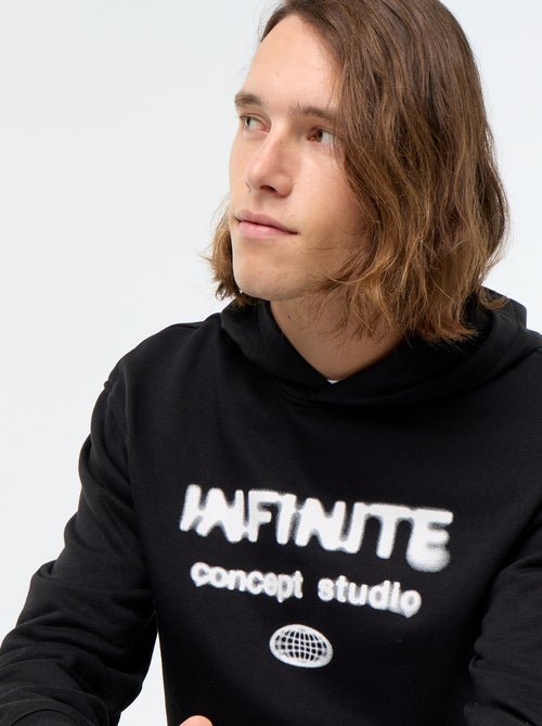 Bedrukt molton sweatshirt met capuchon - Kiabi