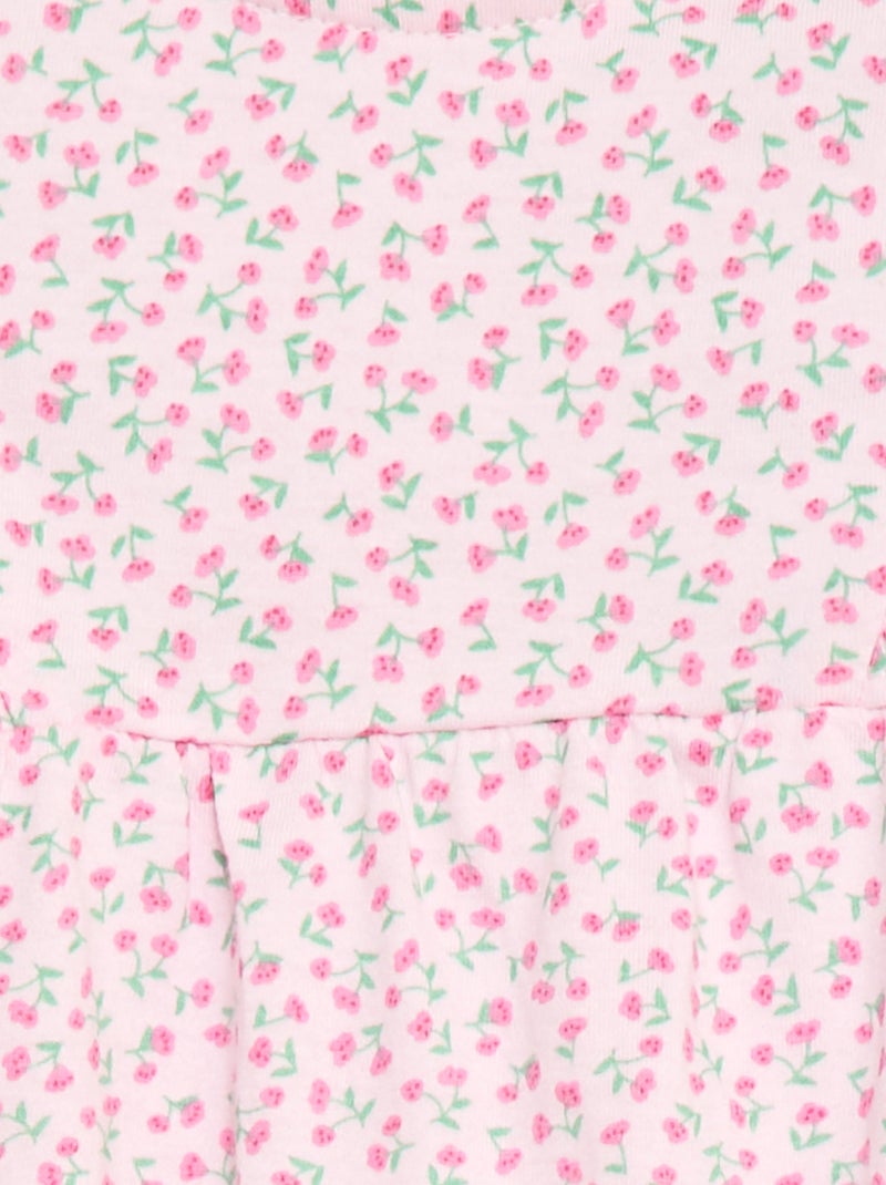 Bedrukt rompertje van katoenen jersey Rose - Kiabi