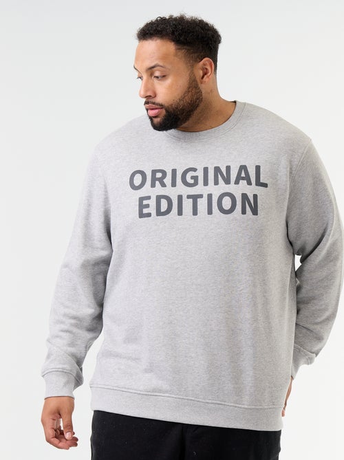 Bedrukt sweatshirt met ronde hals 'Original Edition' - Kiabi