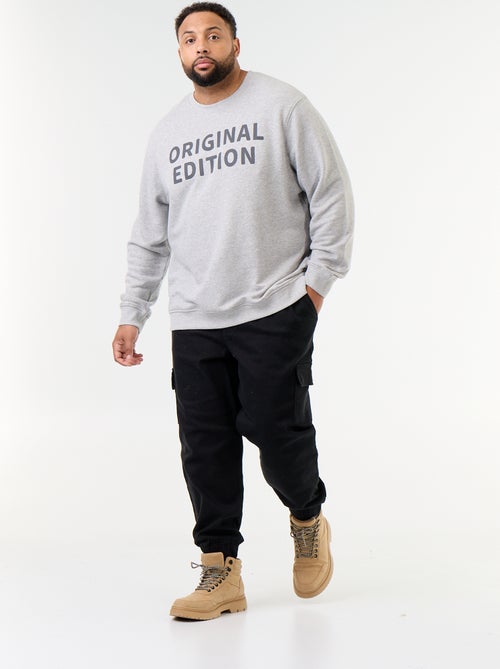 Bedrukt sweatshirt met ronde hals 'Original Edition' - Kiabi