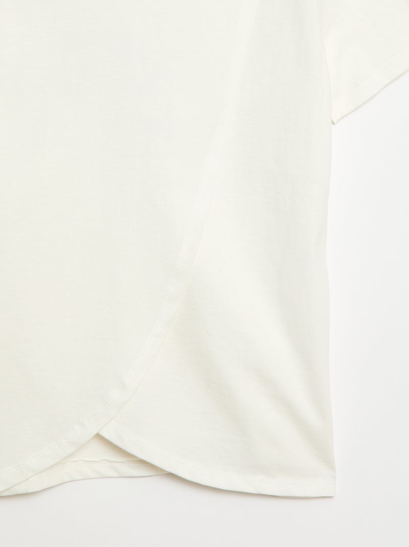 Bedrukt T-shirt - gemakkelijk aan te trekken collectie Wit - Kiabi