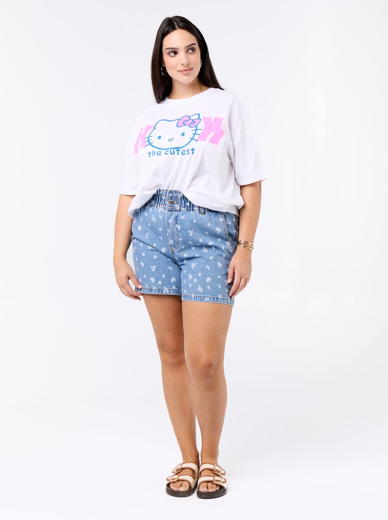 Bedrukt T-shirt 'Hello Kitty' Wit - Kiabi
