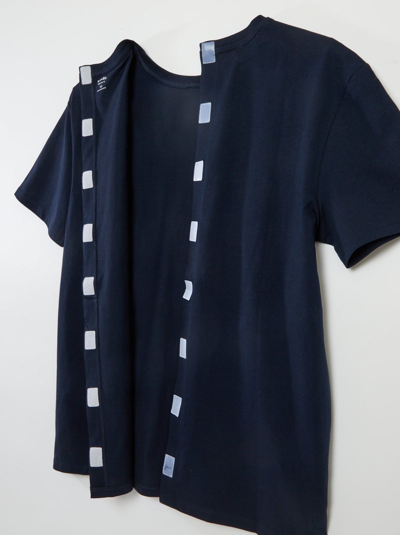 Bedrukt T-shirt met korte mouwen - gemakkelijk aan te trekken collectie Blauw - Kiabi