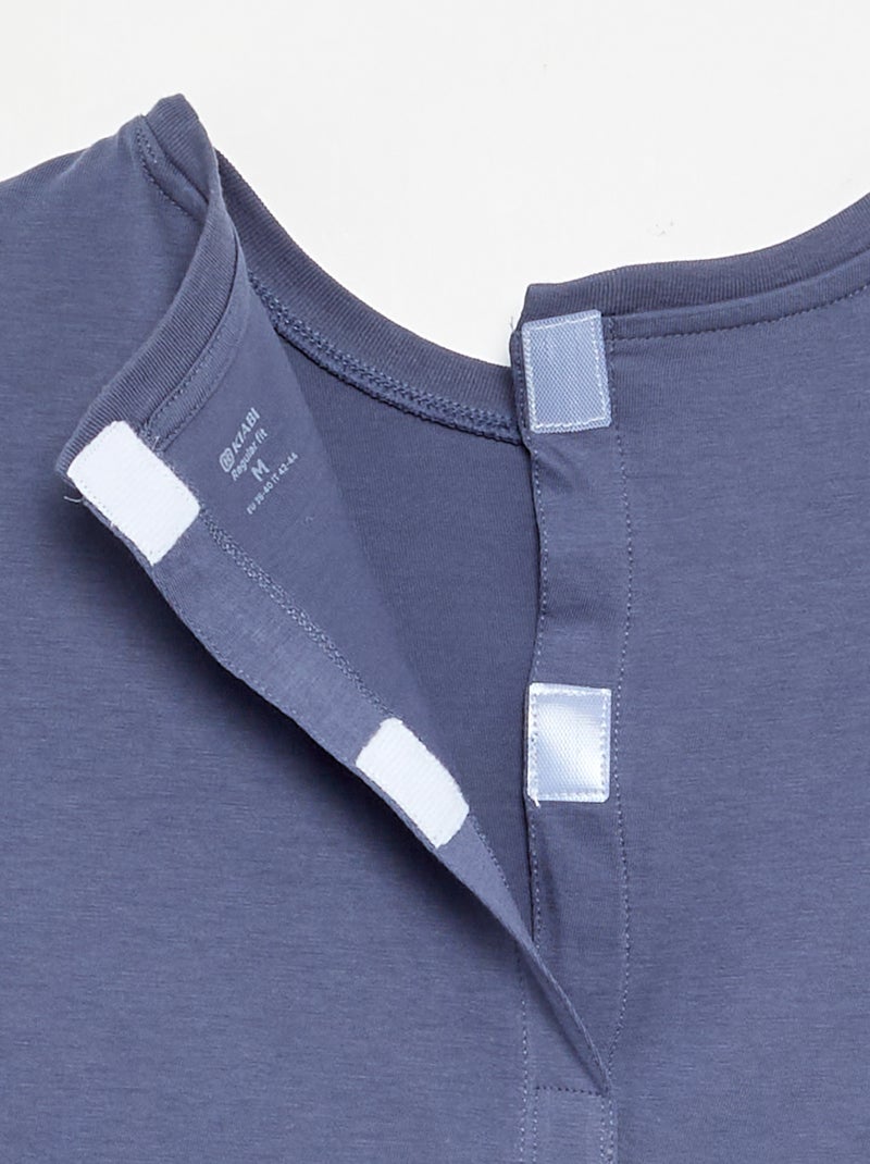 Bedrukt T-shirt met korte mouwen - gemakkelijk aan te trekken collectie Blauw - Kiabi