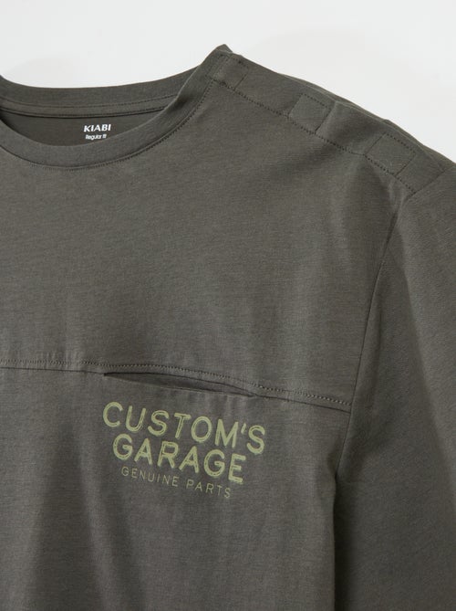 Bedrukt T-shirt met korte mouwen - gemakkelijk aan te trekken collectie - Kiabi