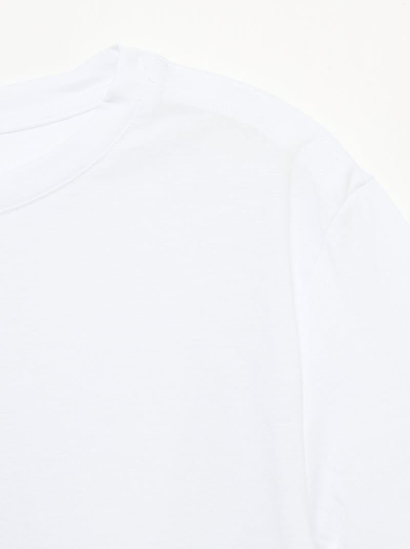 Bedrukt T-shirt met korte mouwen - Makkelijk aan te trekken Wit - Kiabi