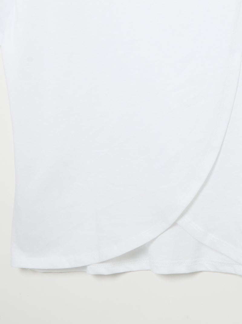 Bedrukt T-shirt met korte mouwen - Makkelijk aan te trekken Wit - Kiabi