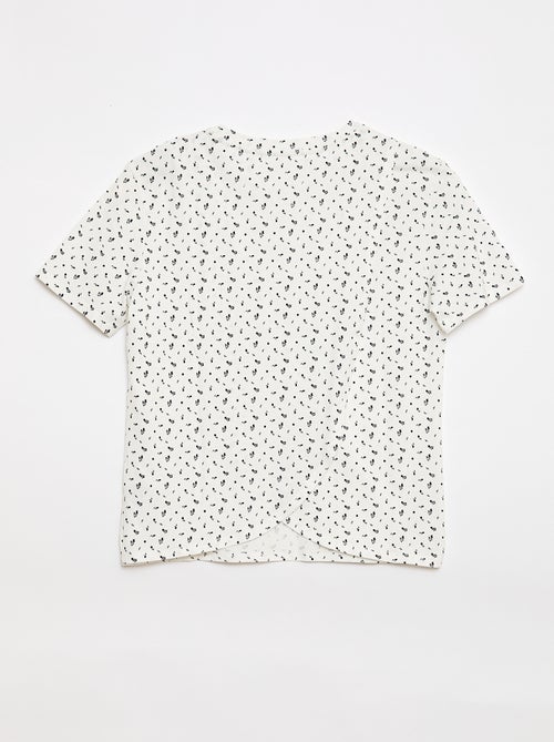 Bedrukt T-shirt met korte mouwen - Makkelijk aan te trekken - Kiabi