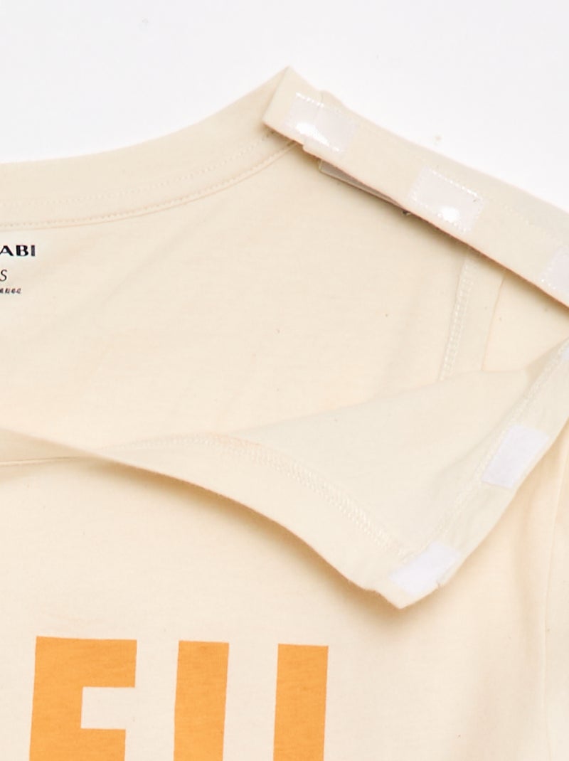 Bedrukt T-shirt met korte mouwen - Makkelijk aan te trekken Wit - Kiabi