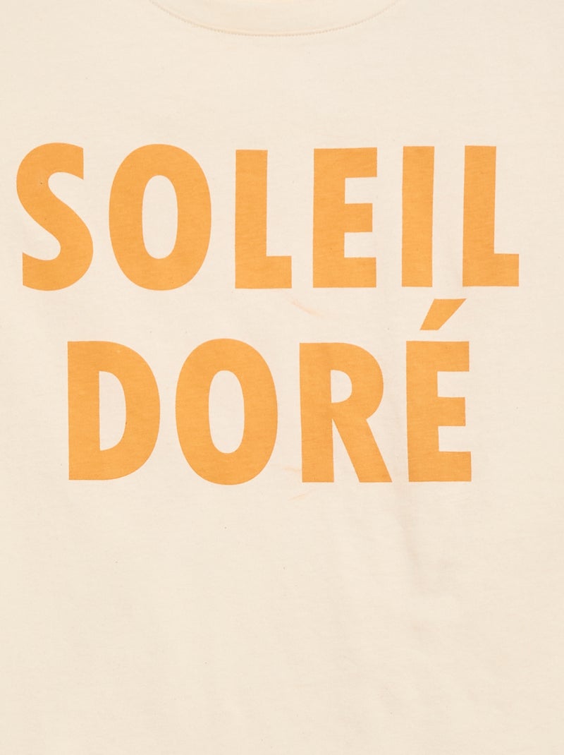 Bedrukt T-shirt met korte mouwen - Makkelijk aan te trekken Wit - Kiabi