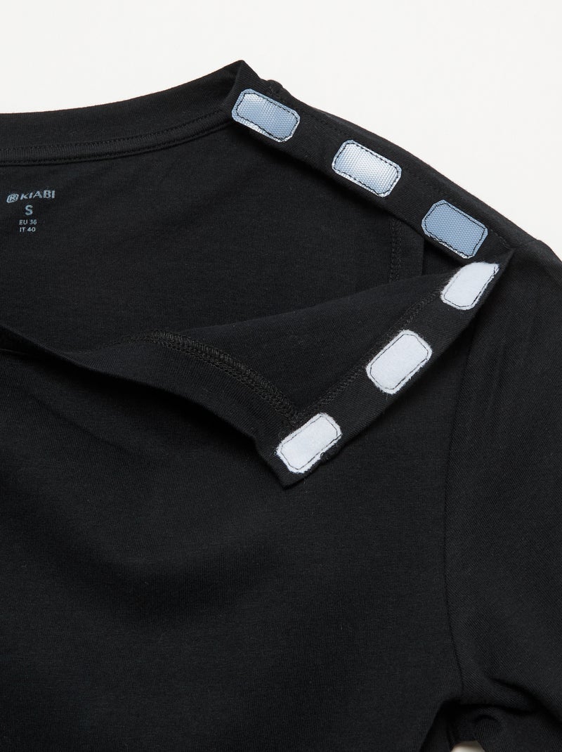 Bedrukt T-shirt met korte mouwen - Makkelijk aan te trekken Zwart - Kiabi
