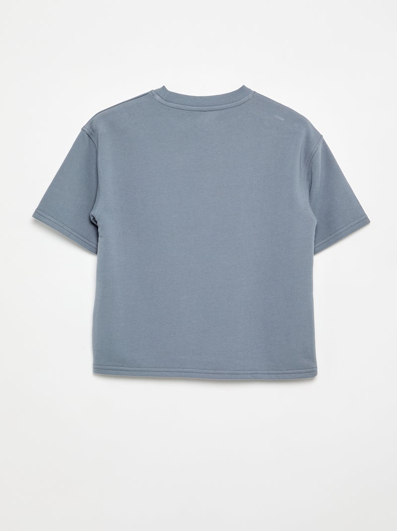 Bedrukt T-shirt met korte mouwen Blauw - Kiabi