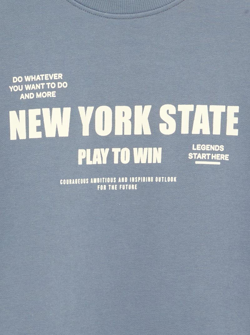 Bedrukt T-shirt met korte mouwen Blauw - Kiabi