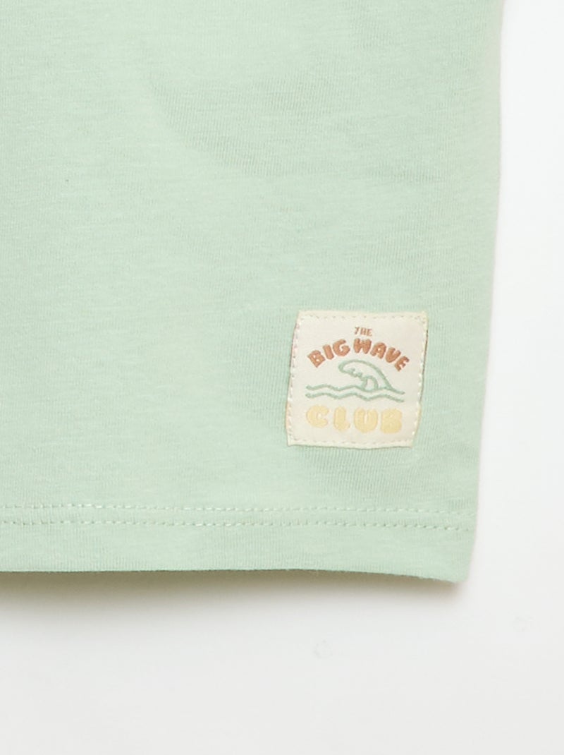 Bedrukt T-shirt met korte mouwen Groen - Kiabi