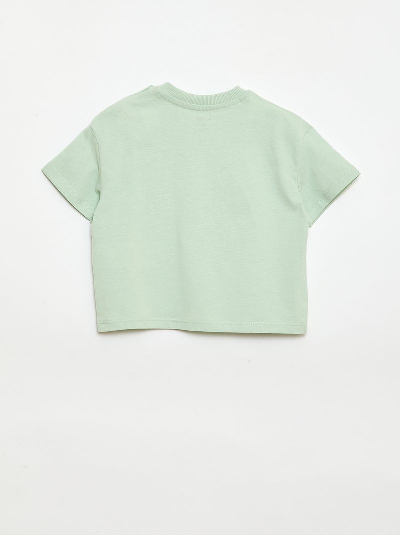 Bedrukt T-shirt met korte mouwen Groen - Kiabi