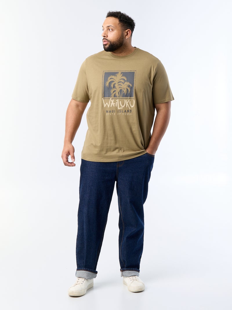 Bedrukt T-shirt met korte mouwen Groen - Kiabi