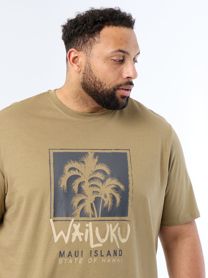 Bedrukt T-shirt met korte mouwen Groen - Kiabi