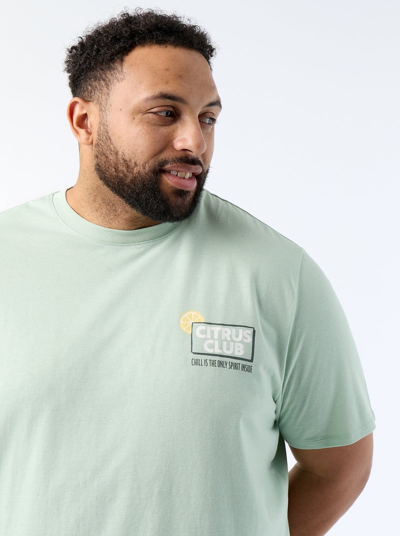 Bedrukt T-shirt met korte mouwen Groen - Kiabi