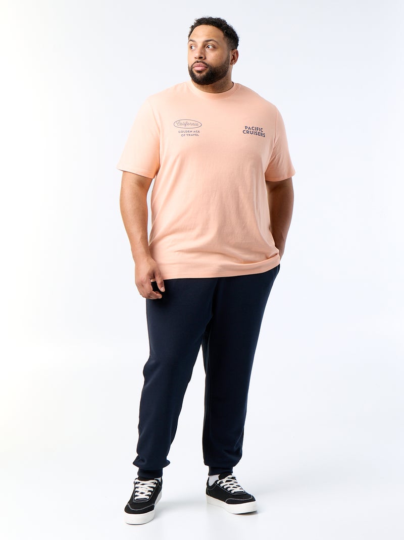 Bedrukt T-shirt met korte mouwen Oranje - Kiabi