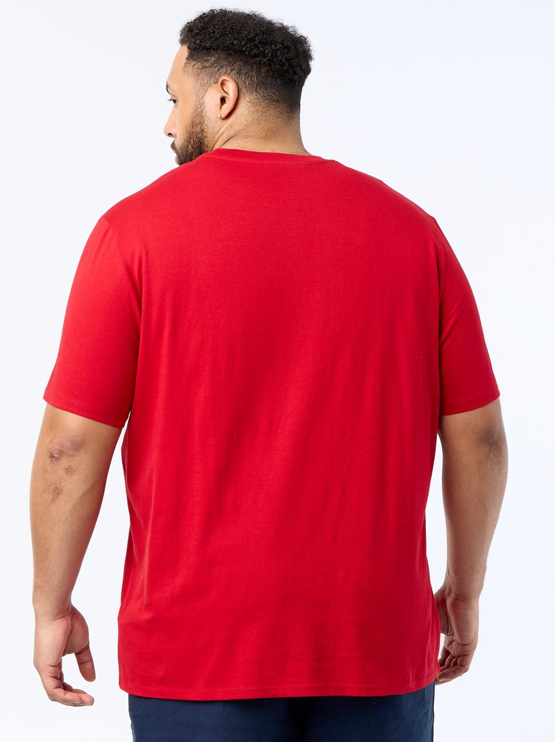 Bedrukt T-shirt met korte mouwen Rood - Kiabi
