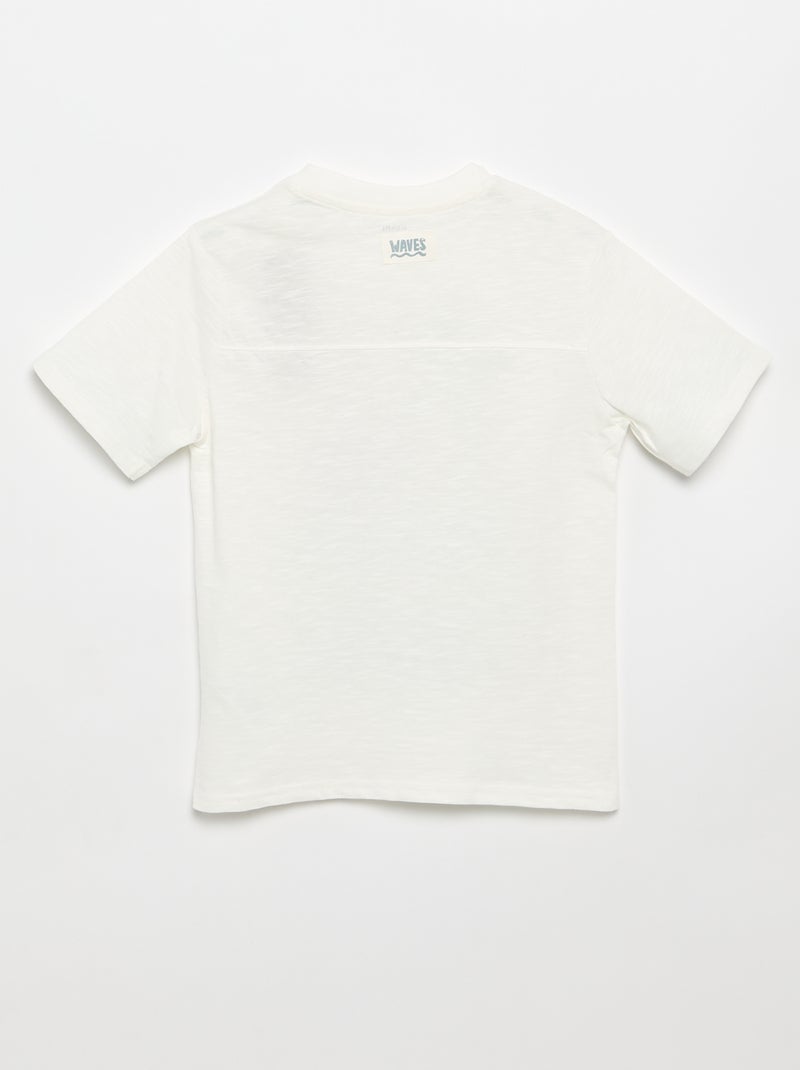 Bedrukt T-shirt met korte mouwen Wit - Kiabi