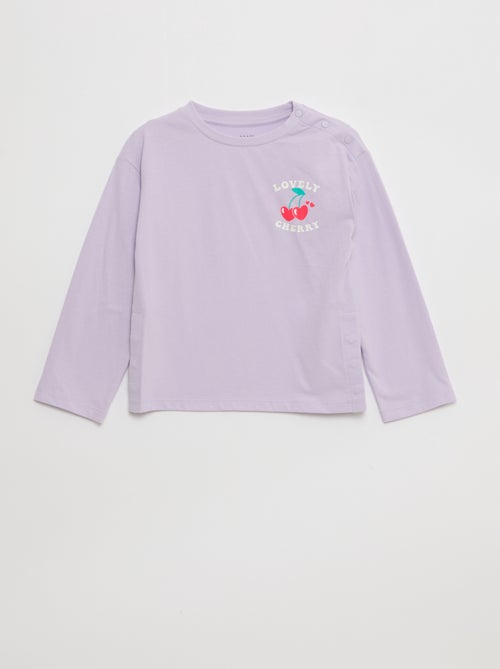 Bedrukt T-shirt met lange mouwen - aantrekgemakcollectie - Kiabi