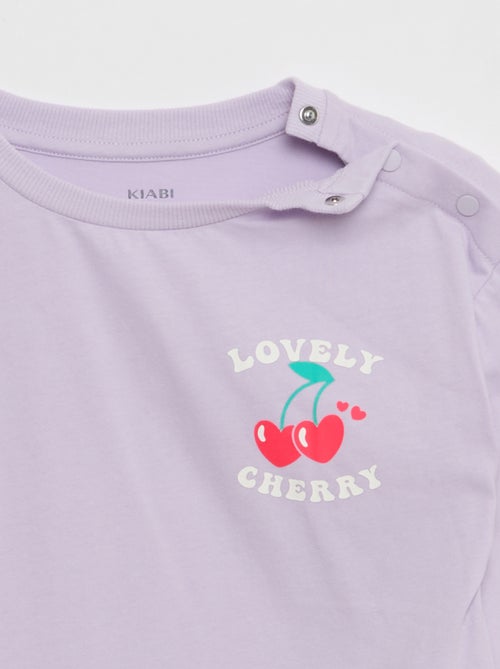 Bedrukt T-shirt met lange mouwen - aantrekgemakcollectie - Kiabi