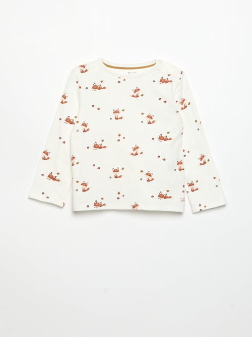 Bedrukt T-shirt met lange mouwen - Kiabi