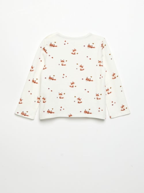 Bedrukt T-shirt met lange mouwen - Kiabi