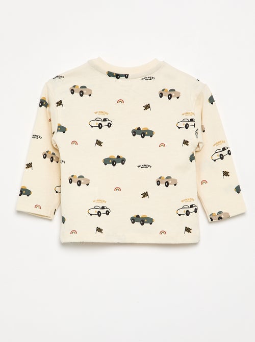Bedrukt T-shirt met lange mouwen - Kiabi Bedrukt T-shirt met lange mouwen - Kiabi