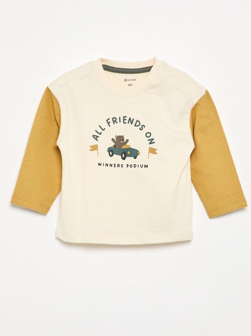 Bedrukt T-shirt met lange mouwen - Kiabi