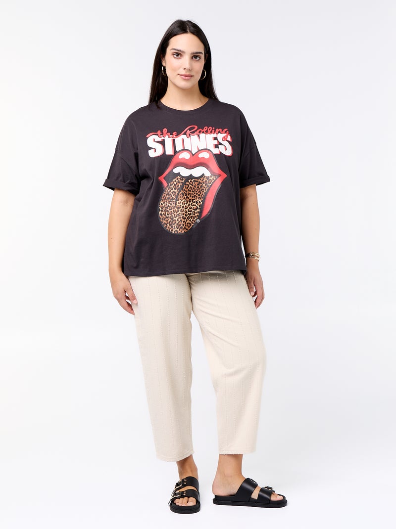 Bedrukt T-shirt 'The Rolling Stones' Zwart - Kiabi