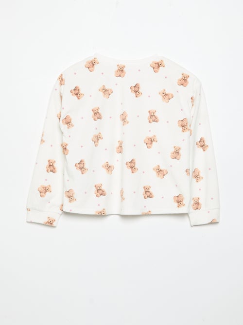 Bedrukte 2-delige pyjama - Sweater + broek - Kiabi