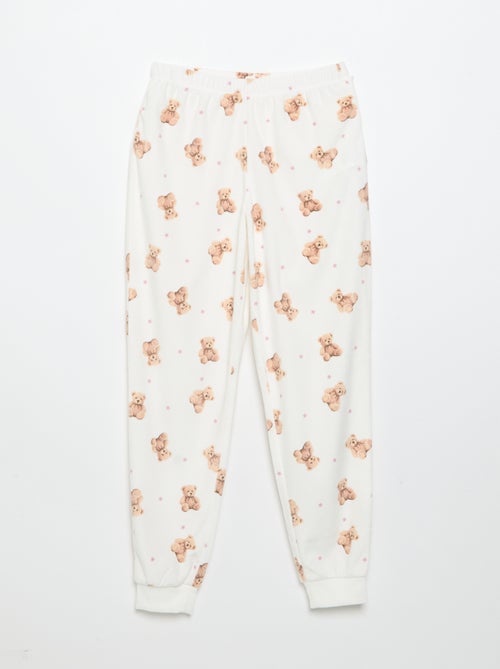 Bedrukte 2-delige pyjama - Sweater + broek - Kiabi