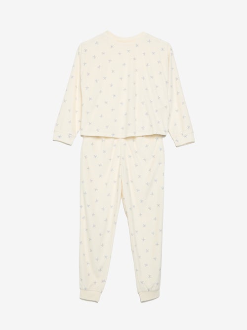 Bedrukte 2-delige pyjama - Sweater + broek - Kiabi