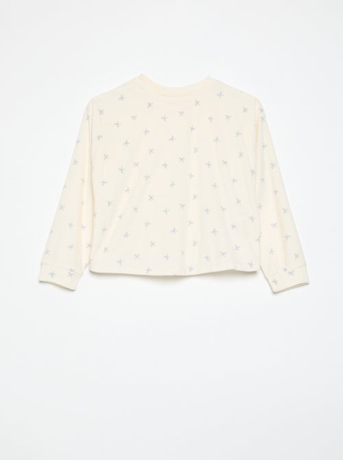 Bedrukte 2-delige pyjama - Sweater + broek - Kiabi